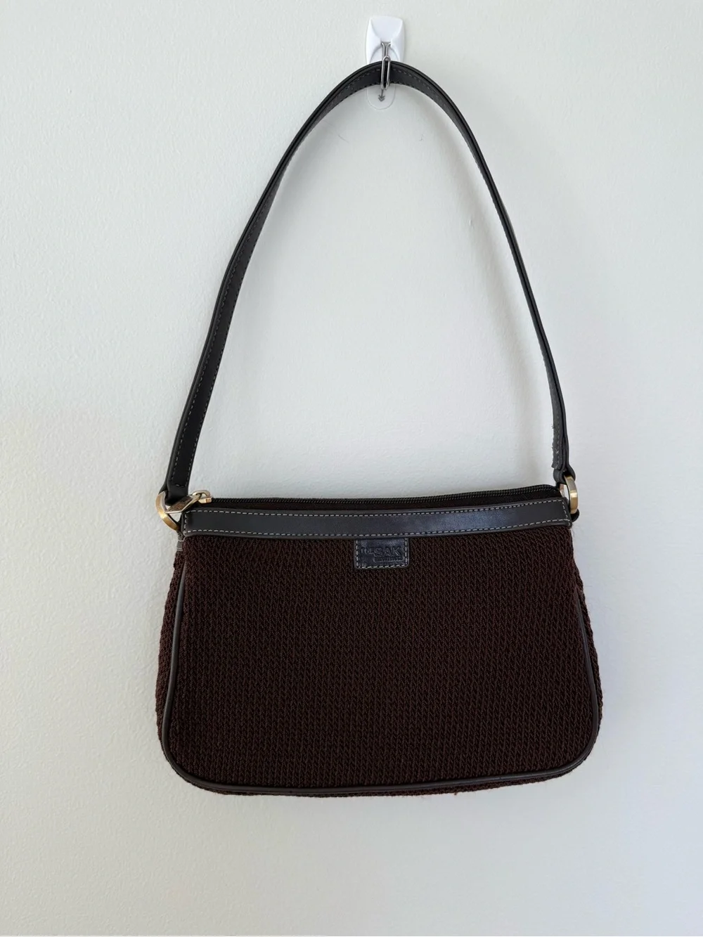 The Sak Espresso Brown Woven Shoulder Bag Y2K